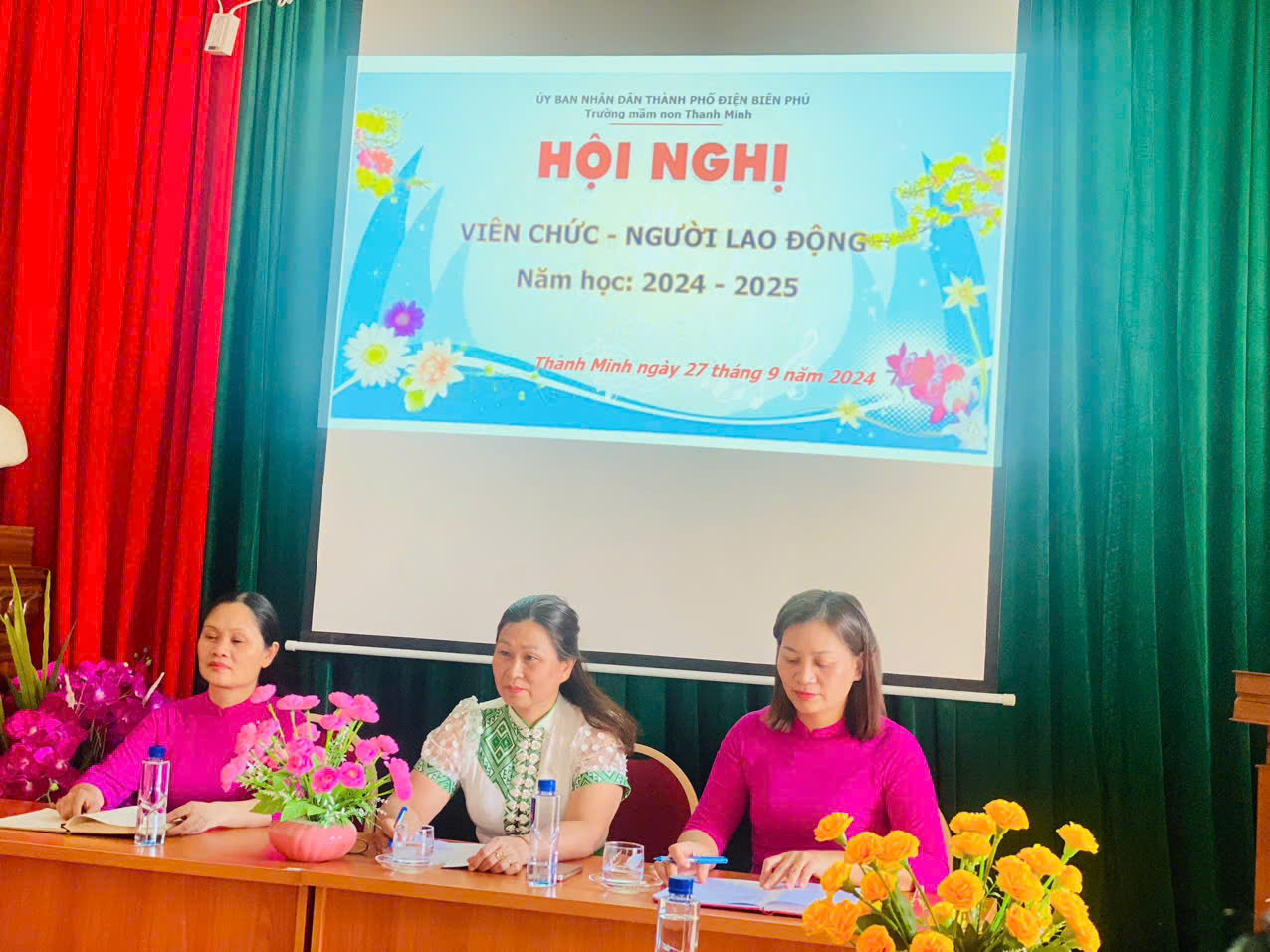 Hội nghị viên chức - người lao động trường mầm non Thanh Minh Năm học 2024-2025